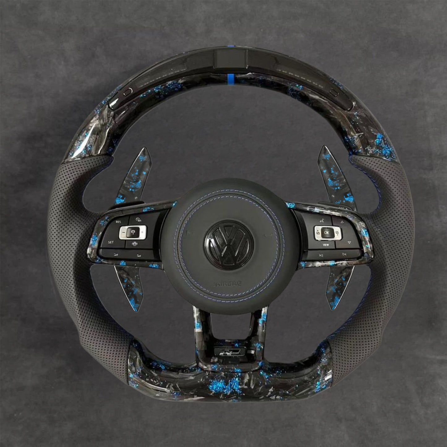 Special Edition LED Forged Carbon Steering Wheel Leather VOLKSWAGEN Steeringwheels.cy