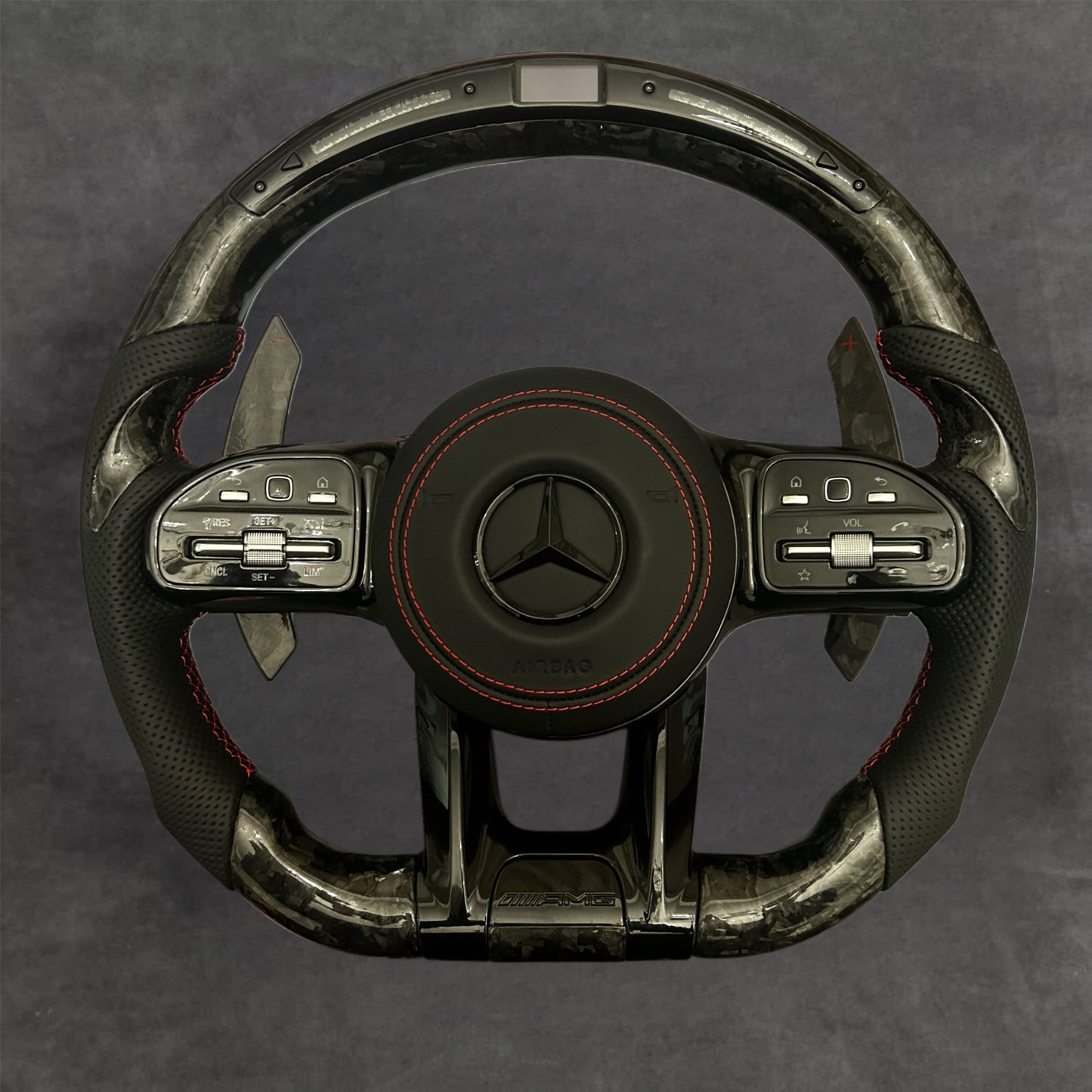 LED Forged Carbon AMG Performance Steering Wheel Leather Steeringwheels.cy