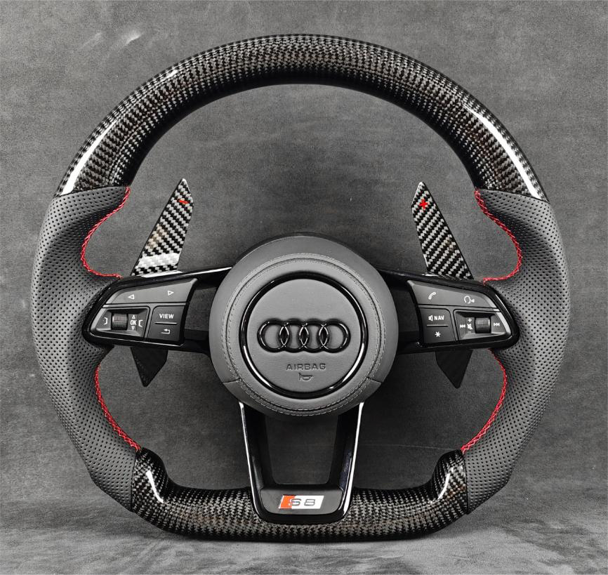 Carbon Fiber Steering Wheel Leather R8/TT/TTS/TTRS Steeringwheels.cy