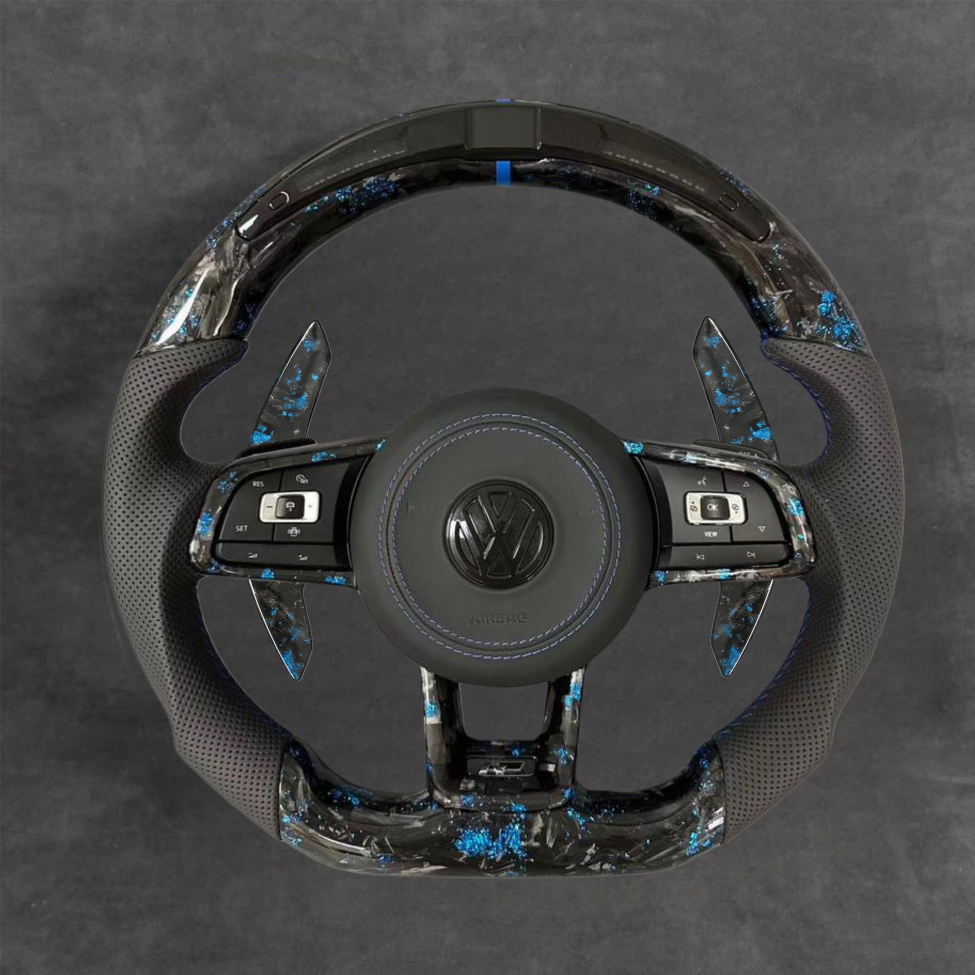 Special Edition LED Forged Carbon Steering Wheel Leather VOLKSWAGEN Steeringwheels.cy