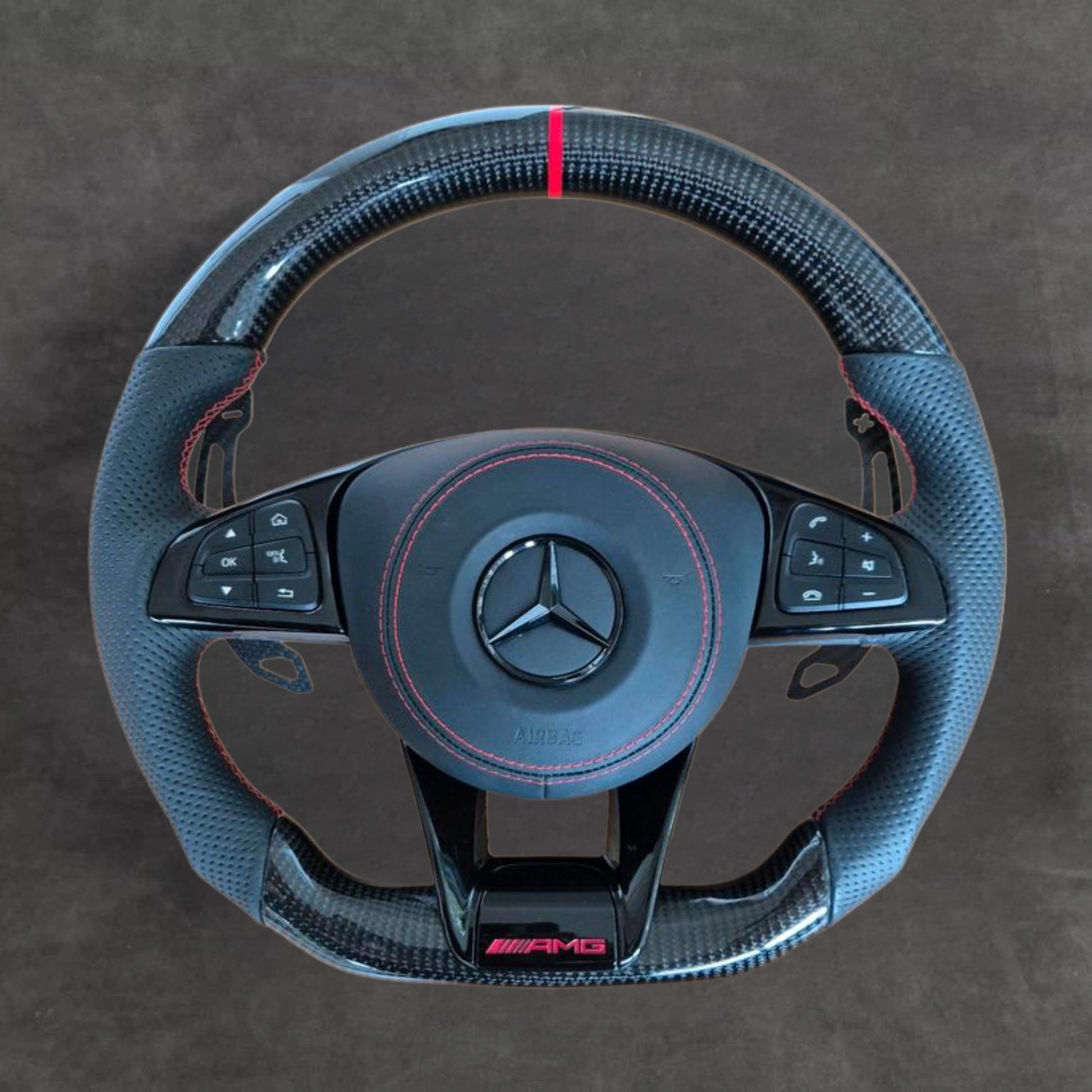 Carbon Fiber Steering Wheel Leather Pre-2019 Models Steeringwheels.cy