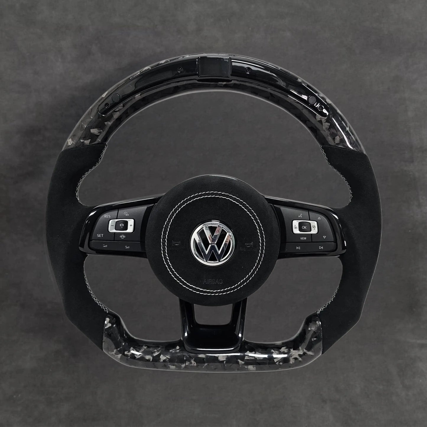 Special Edition LED ForgedCarbon Steering Wheel Alcantara VOLKSWAGEN Steeringwheels.cy
