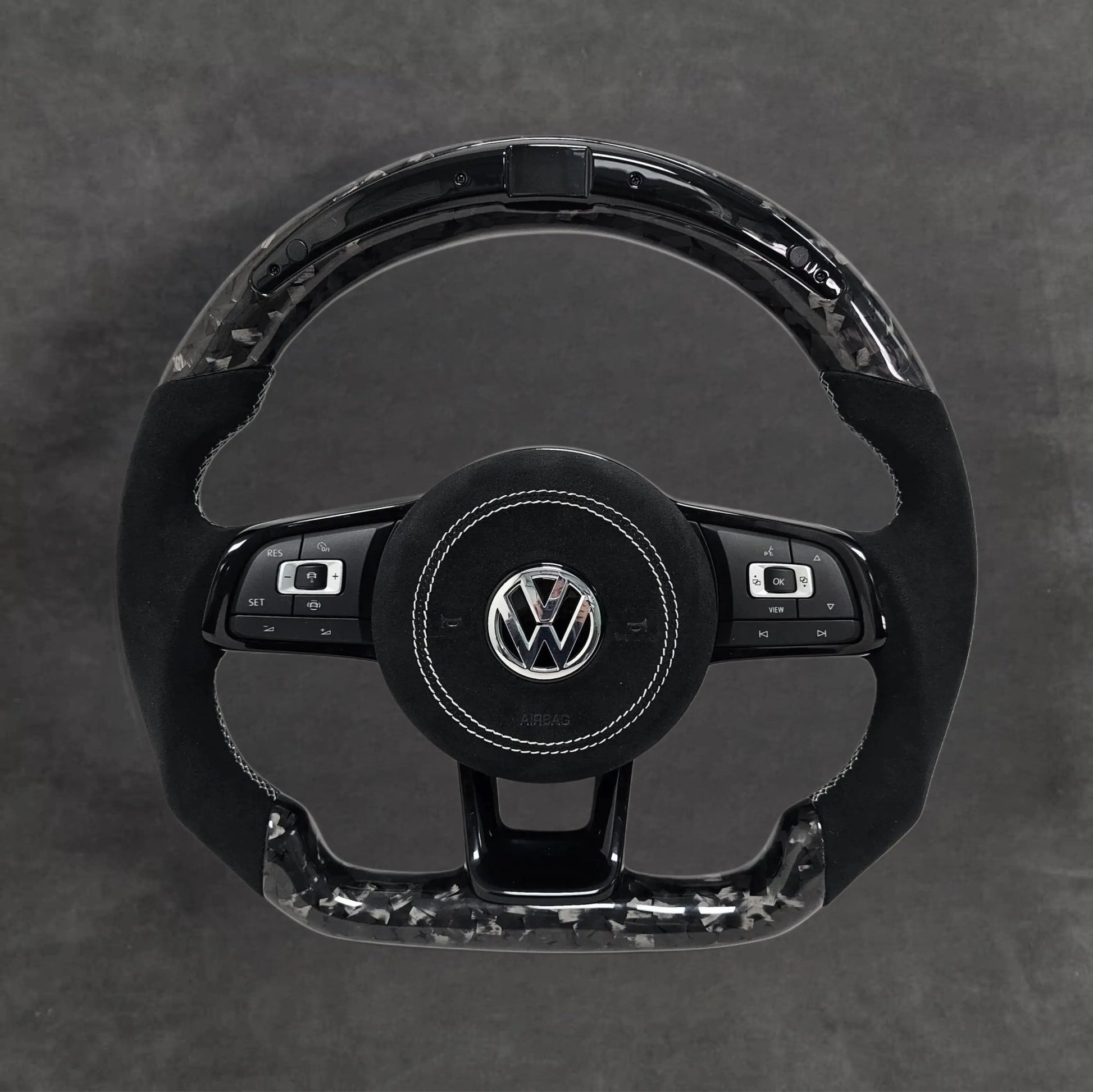 Special Edition LED ForgedCarbon Steering Wheel Alcantara VOLKSWAGEN Steeringwheels.cy