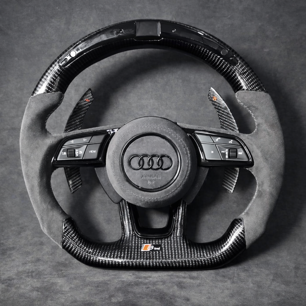 LED Carbon Fiber Steering Wheel Alcantara A3/S3/RS3 Steeringwheels.cy