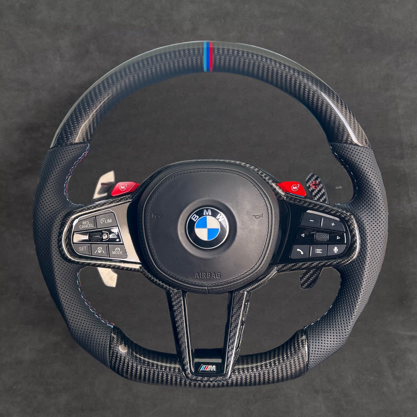 Carbon Fiber Steering Wheel Leather G-Series F91/F92/F93/F95/F96/F90 LCI/F87 LCI Steeringwheels.cy