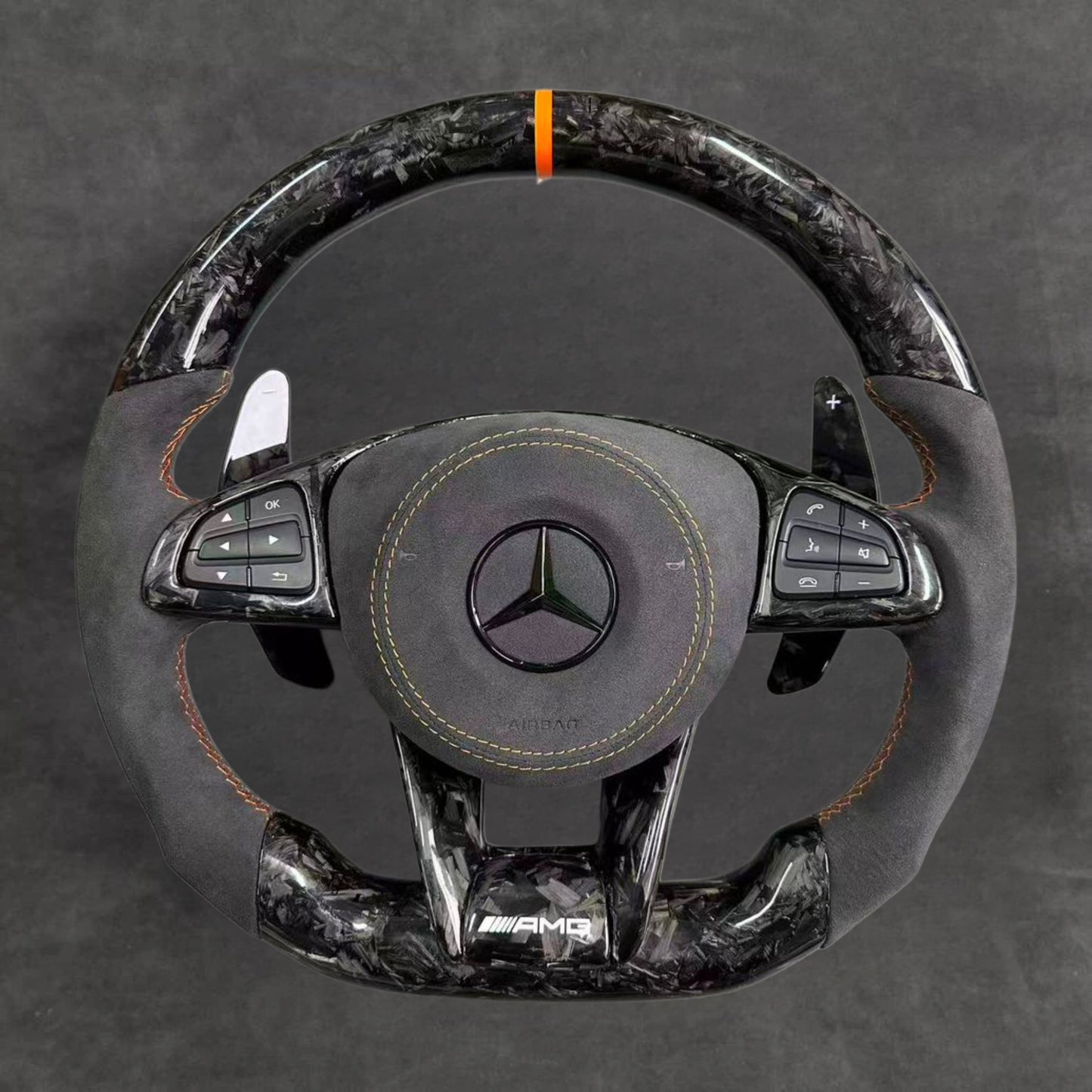 Forged Carbon Fiber Steering Wheel Alcantara Pre-2019 Models Steeringwheels.cy