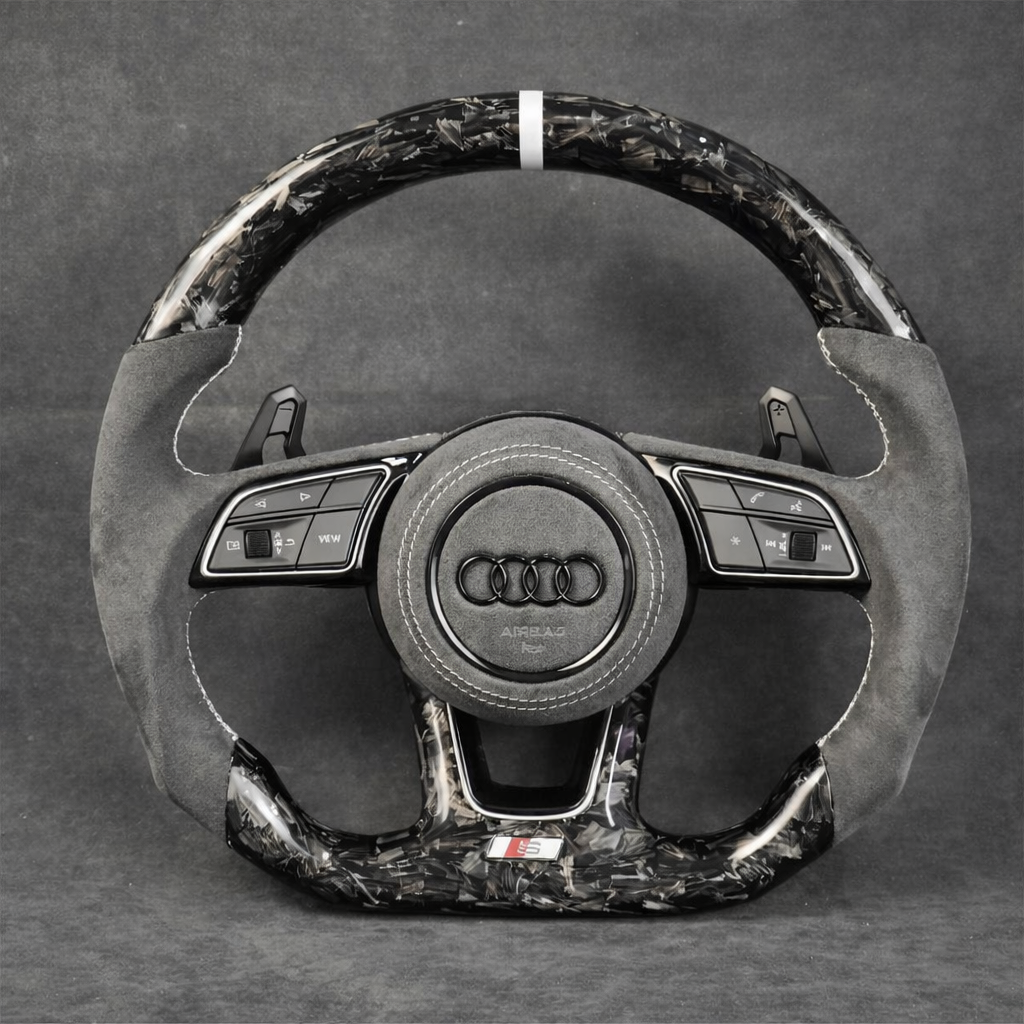 Forged Carbon Fiber Steering Wheel Alcantara A3/S3/RS3 Steeringwheels.cy