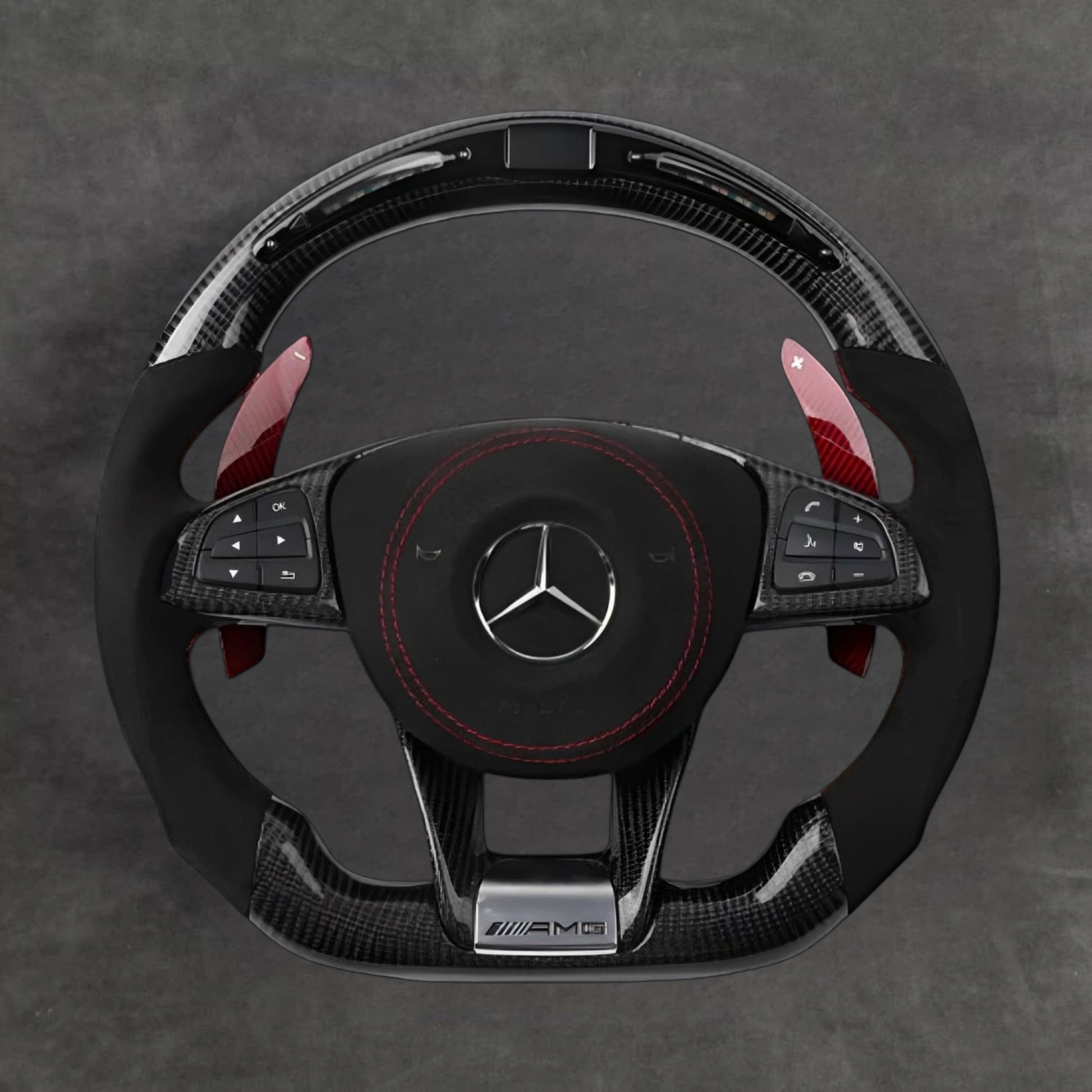 LED Carbon Fiber Steering Wheel Alcantara Pre-2019 Models Steeringwheels.cy