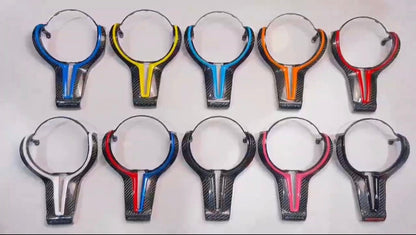 Carbon Fiber Car Steering Wheel Trim Cover For BMW F series F87 F80 F82 F10 F06 SteeringWheelsCy