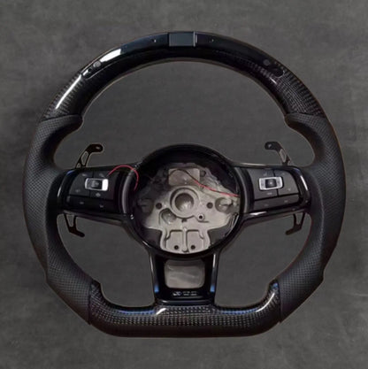 LED CARBON FIBER STEERING WHEEL VOLKSWAGEN SteeringWheelsCy