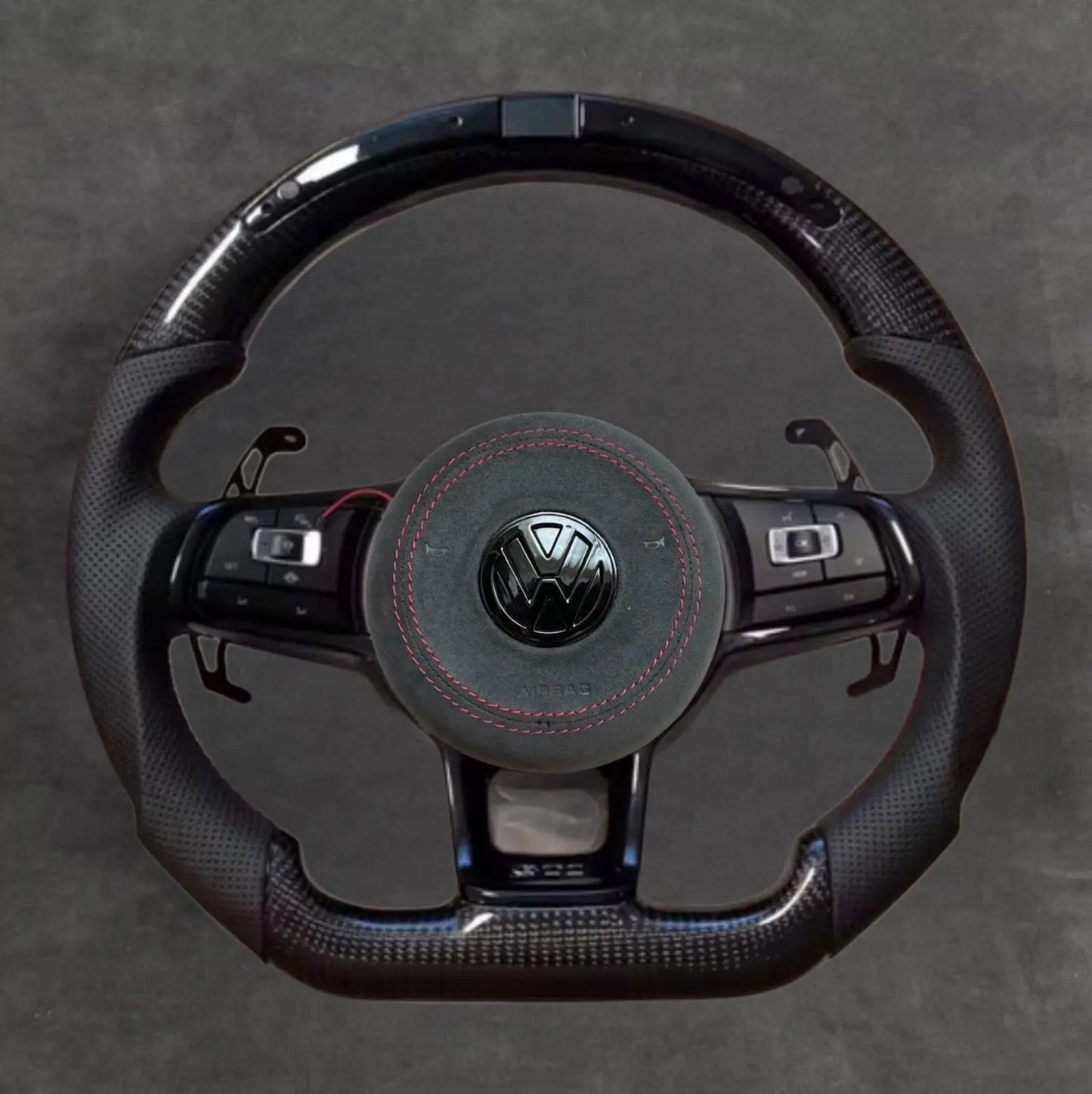 LED CARBON FIBER STEERING WHEEL VOLKSWAGEN SteeringWheelsCy