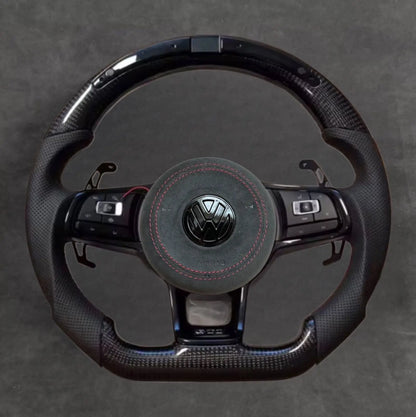 LED CARBON FIBER STEERING WHEEL VOLKSWAGEN SteeringWheelsCy