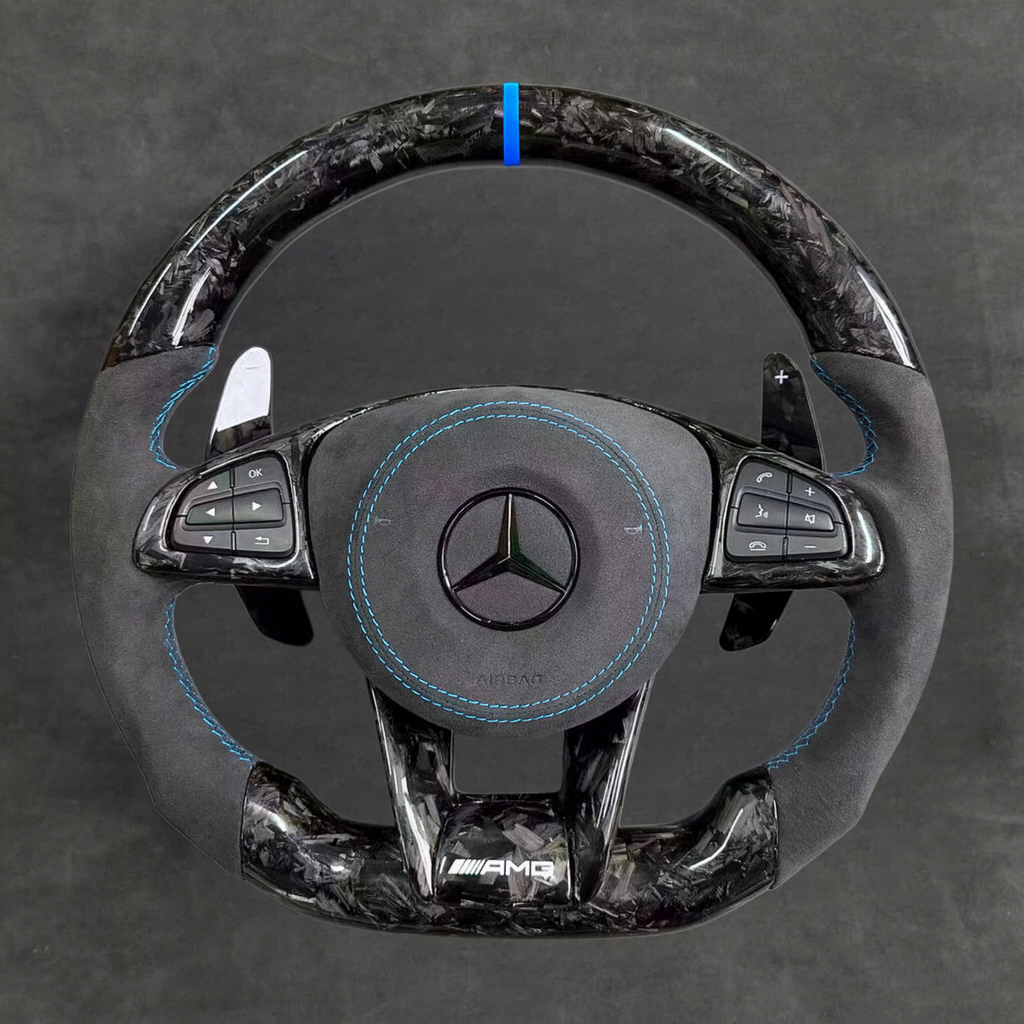 Forged Carbon Fiber Steering Wheel Alcantara Pre-2019 Models Steeringwheels.cy