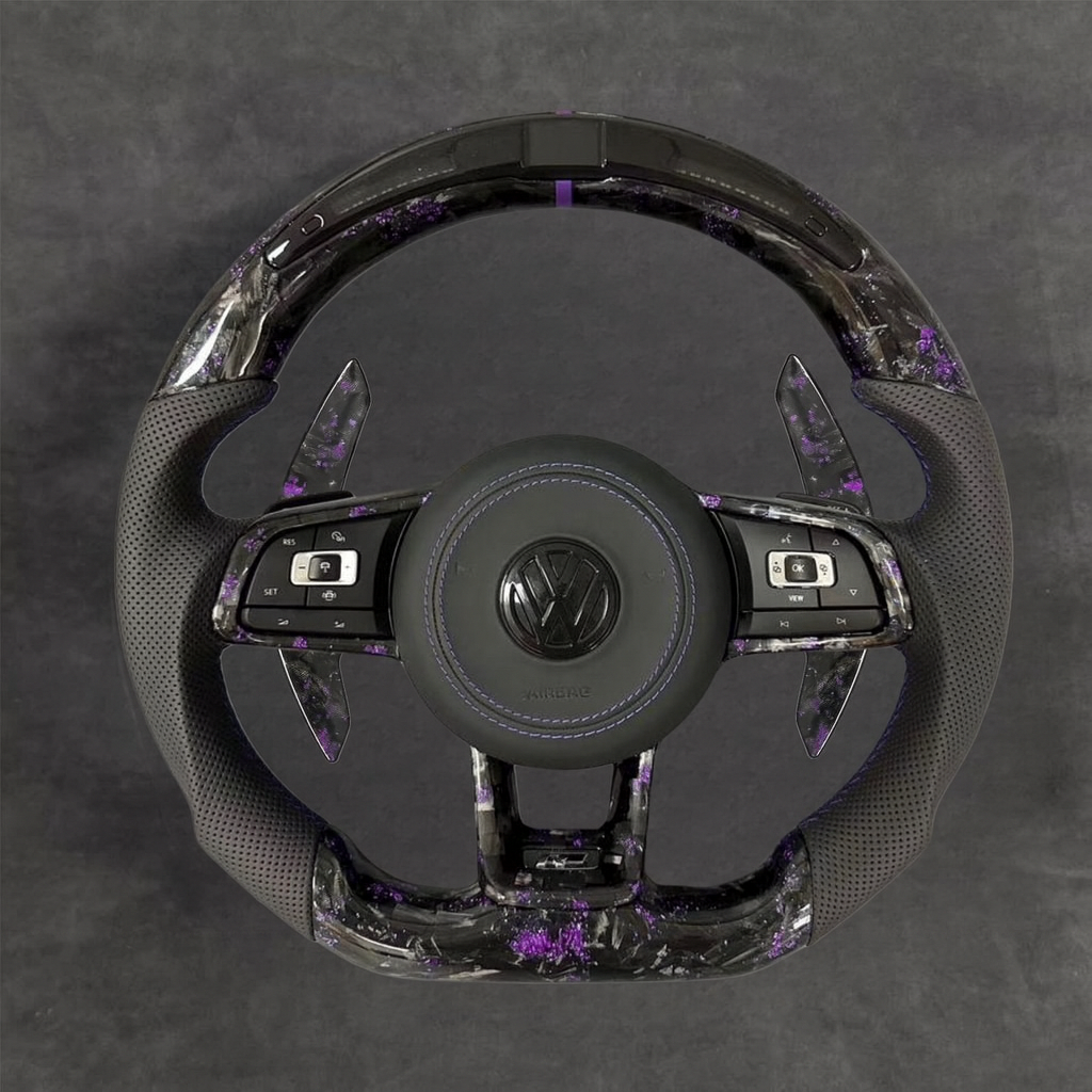 Special Edition LED Forged Carbon Steering Wheel Leather VOLKSWAGEN Steeringwheels.cy