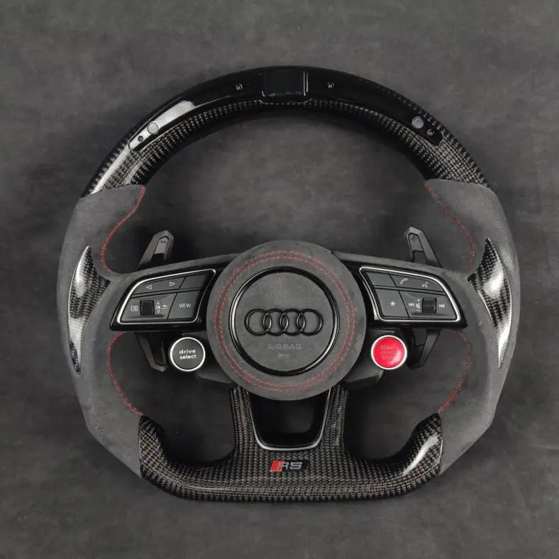 LED Carbon Fiber Steering Wheel Alcantara A4/A5/Q5/S4/S5/SQ5/RS4/RS5 Steeringwheels.cy