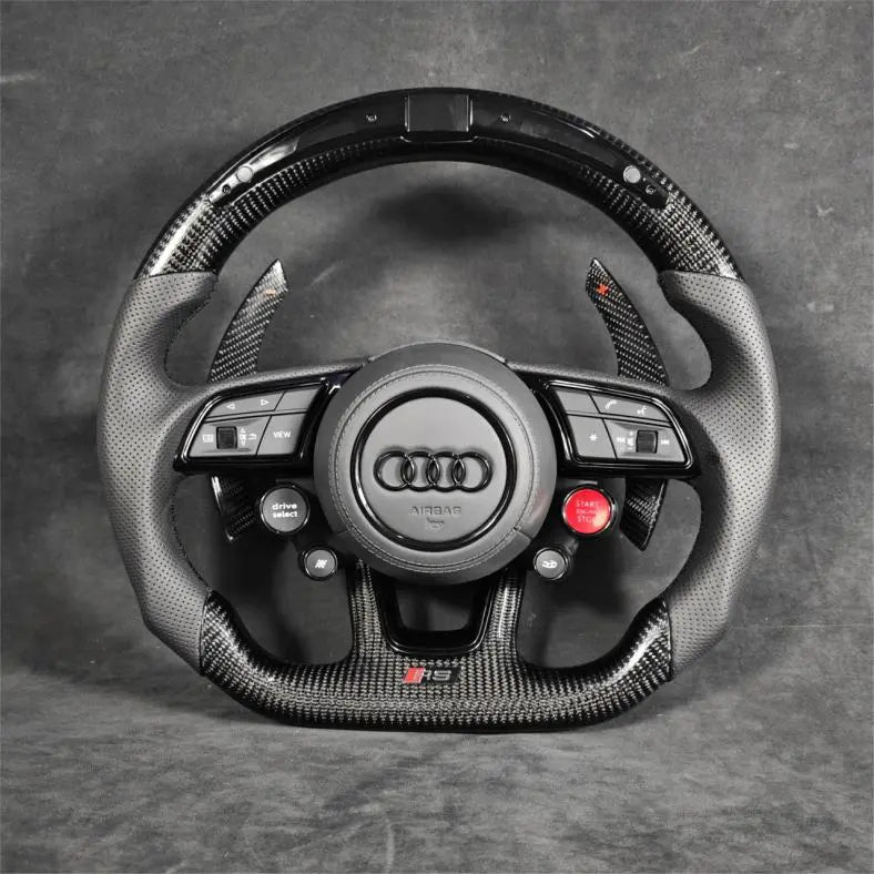 LED Carbon Fiber Steering Wheel Leather A4/A5/Q5/S4/S5/SQ5/RS4/RS5 Steeringwheels.cy