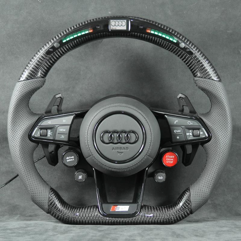 LED Performance Carbon Fiber Steering Wheel Leather R8/TT/TTS/TTRS Steeringwheels.cy