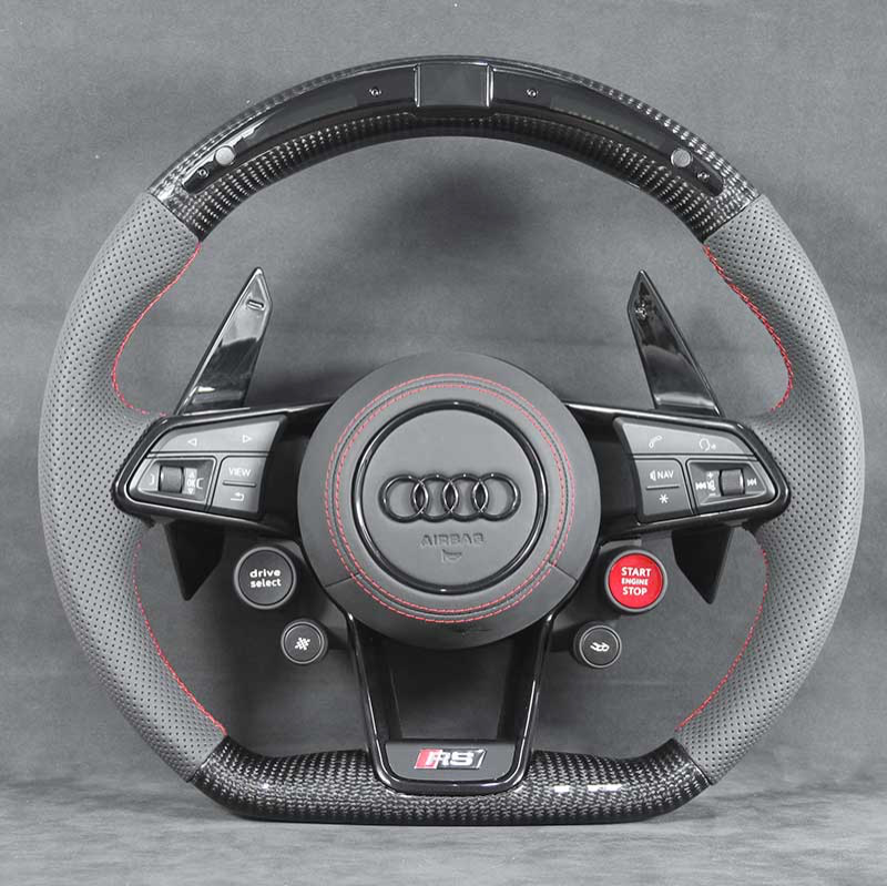 LED Performance Carbon Fiber Steering Wheel Leather R8/TT/TTS/TTRS Steeringwheels.cy