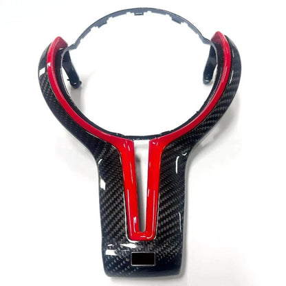 Carbon Fiber Car Steering Wheel Trim Cover For BMW F series F87 F80 F82 F10 F06 SteeringWheelsCy