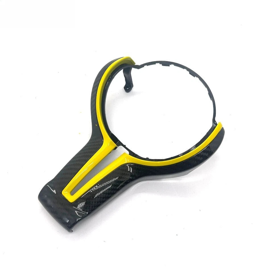 Carbon Fiber Car Steering Wheel Trim Cover For BMW F series F87 F80 F82 F10 F06 SteeringWheelsCy