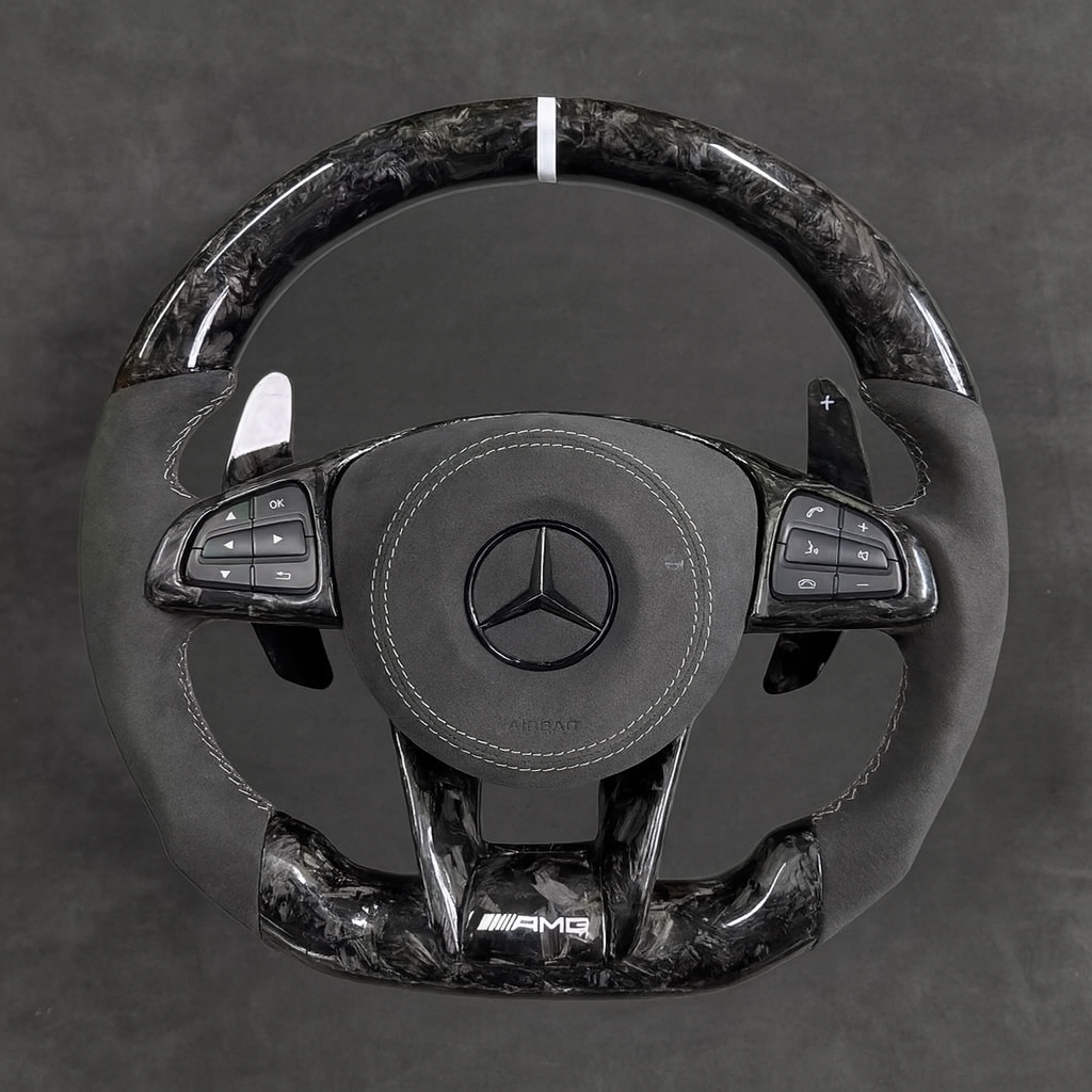 Forged Carbon Fiber Steering Wheel Alcantara Pre-2019 Models Steeringwheels.cy
